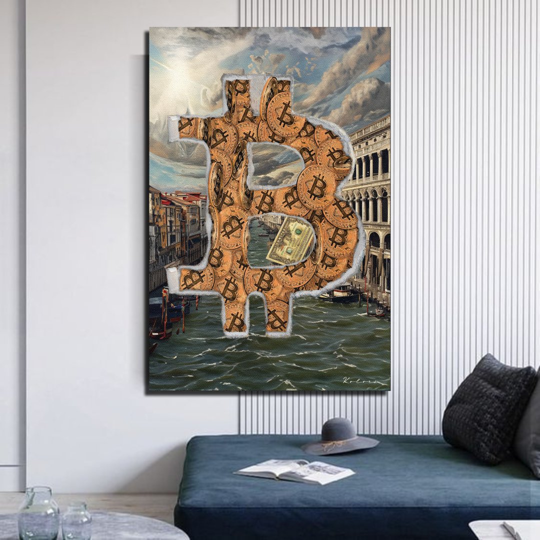 Tableau décoratif - BTC symbole - kolors brand
