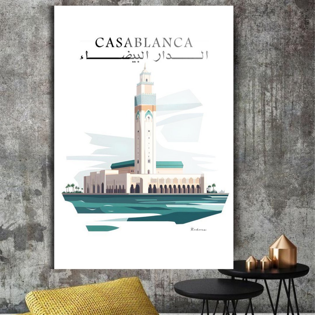 Tableau décoratif - Casablanca, Perle de l'Océan - kolors brand