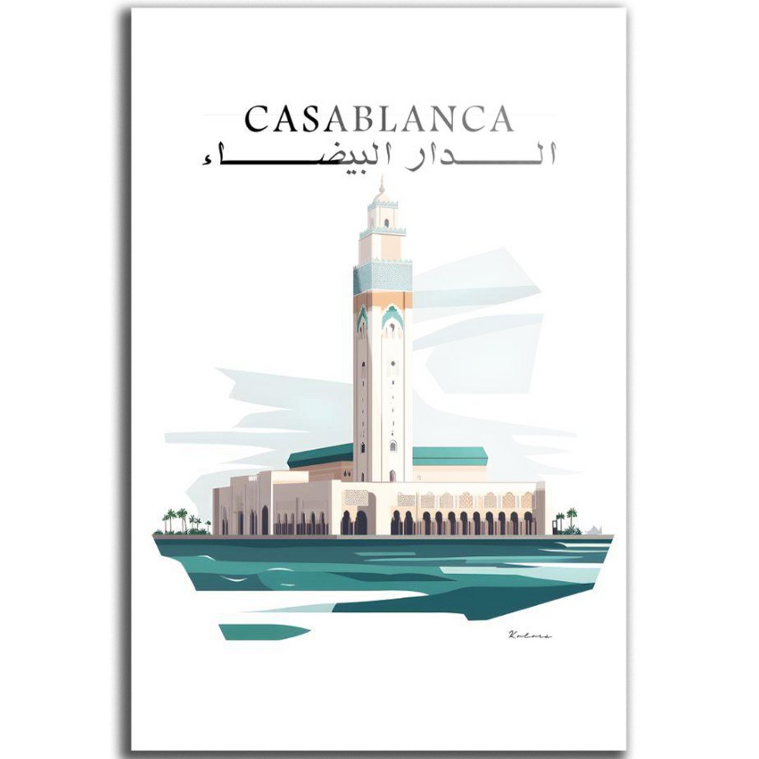 Tableau décoratif - Casablanca, Perle de l'Océan - kolors brand