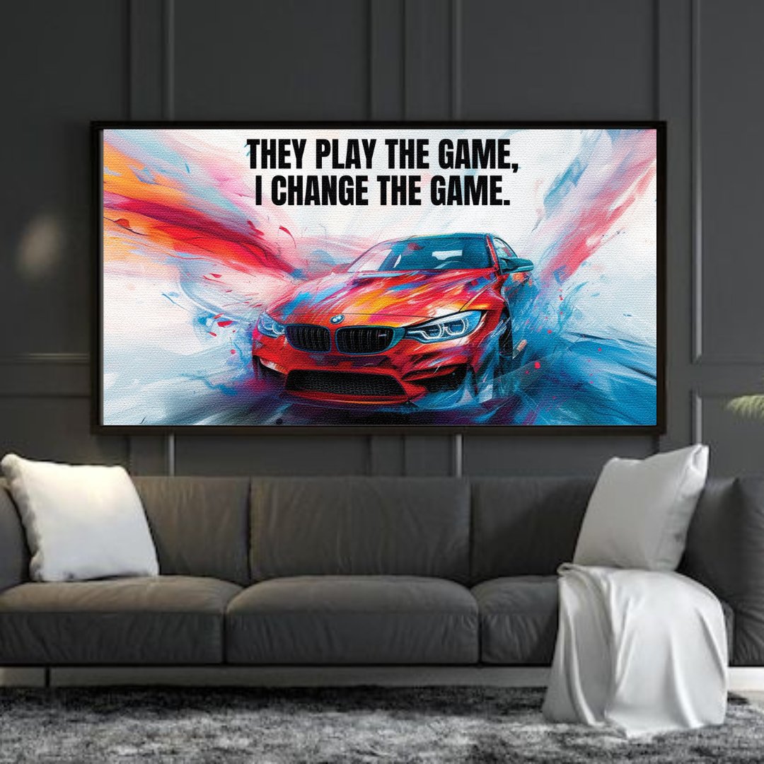 Tableau décoratif - Changer le jeu - BMW - kolors brand