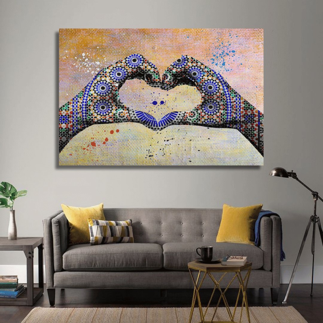 Tableau décoratif - Cœur de mosaïque - kolors brand