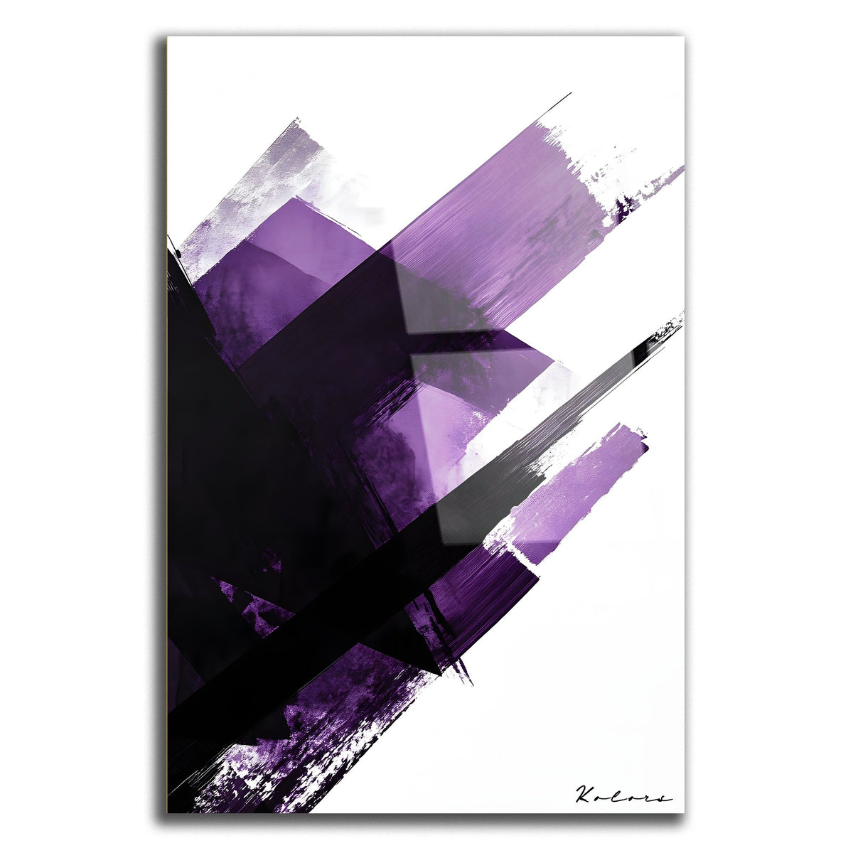 Tableau décoratif - Coup de pinceau violet - kolors brand