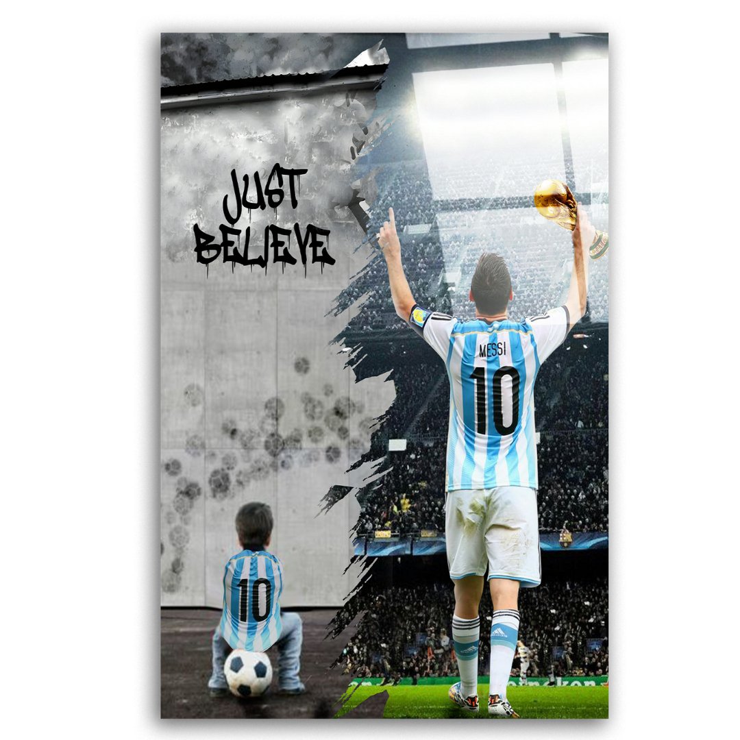 Tableau décoratif - Crois en toi - Messi - kolors brand
