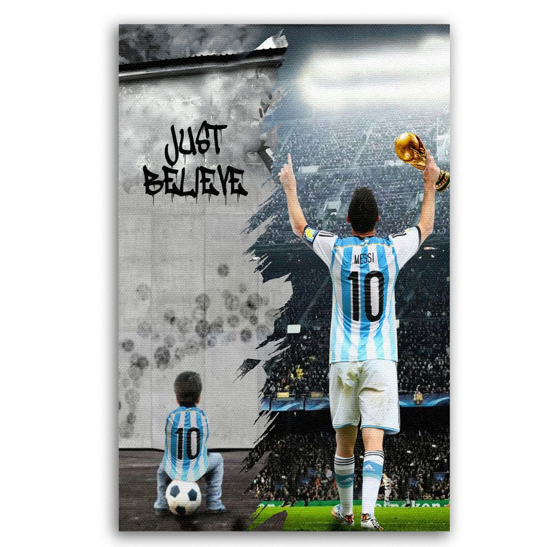 Tableau décoratif - Crois en toi - Messi - kolors brand