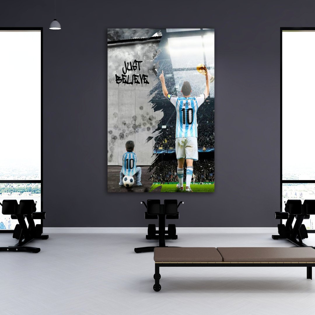 Tableau décoratif - Crois en toi - Messi - kolors brand