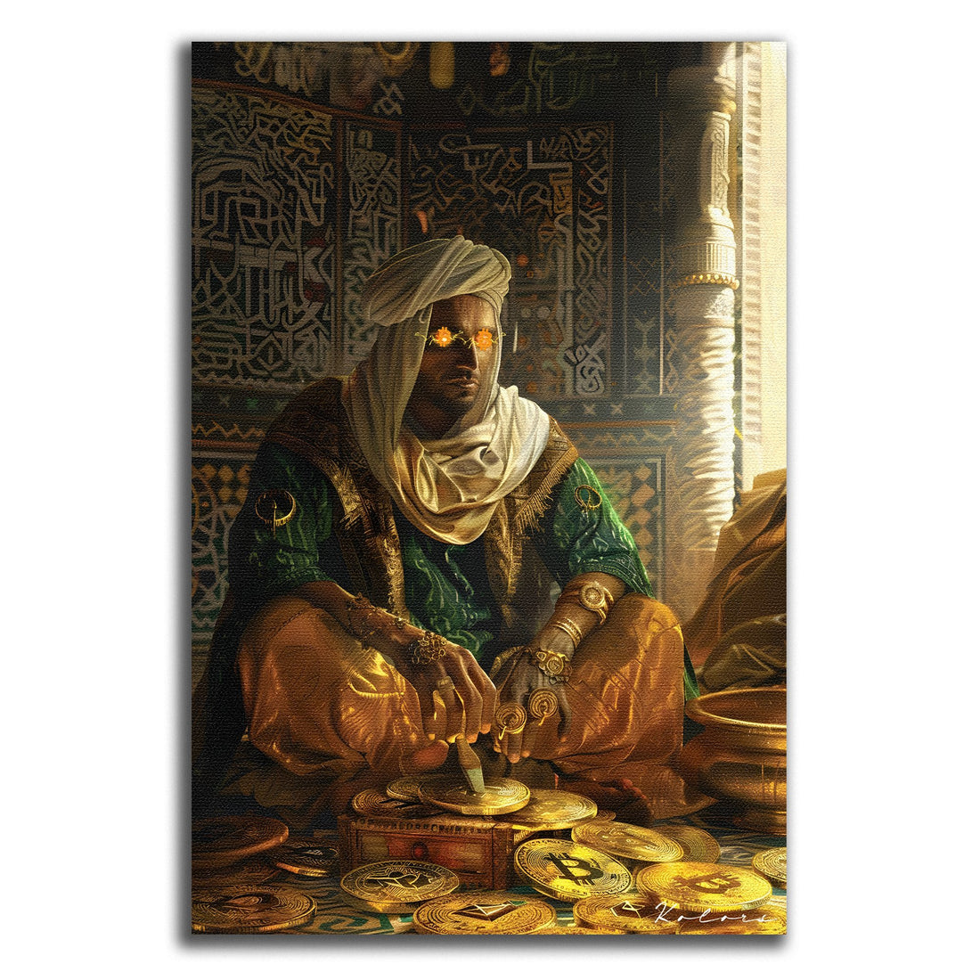Tableau décoratif - Crypto à l'ancienne - kolors brand