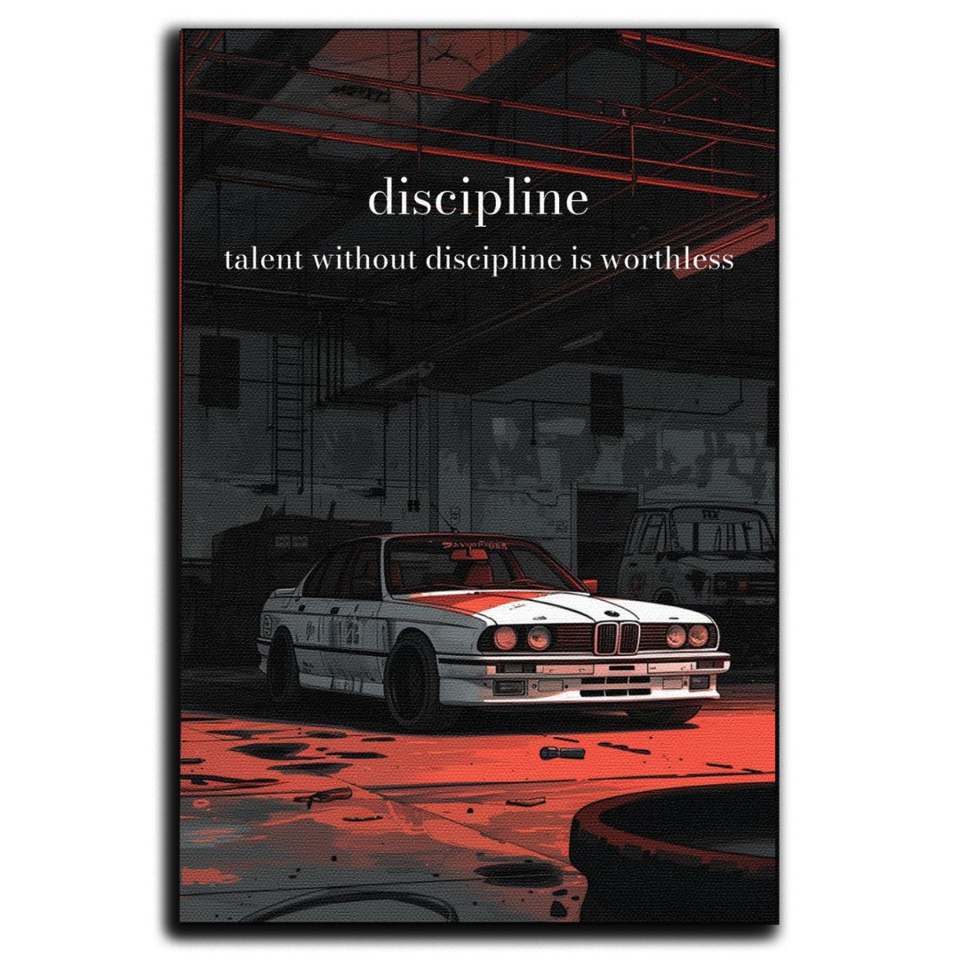 Tableau décoratif - Discipline - BMW E30 dans le garage - kolors brand