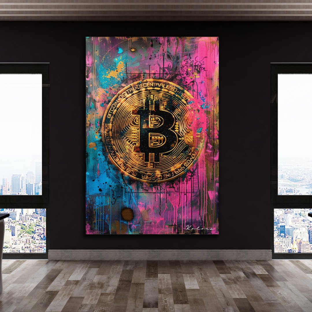 Tableau décoratif - Explosion de Bitcoin - kolors brand