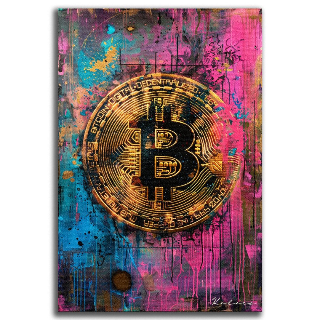 Tableau décoratif - Explosion de Bitcoin - kolors brand