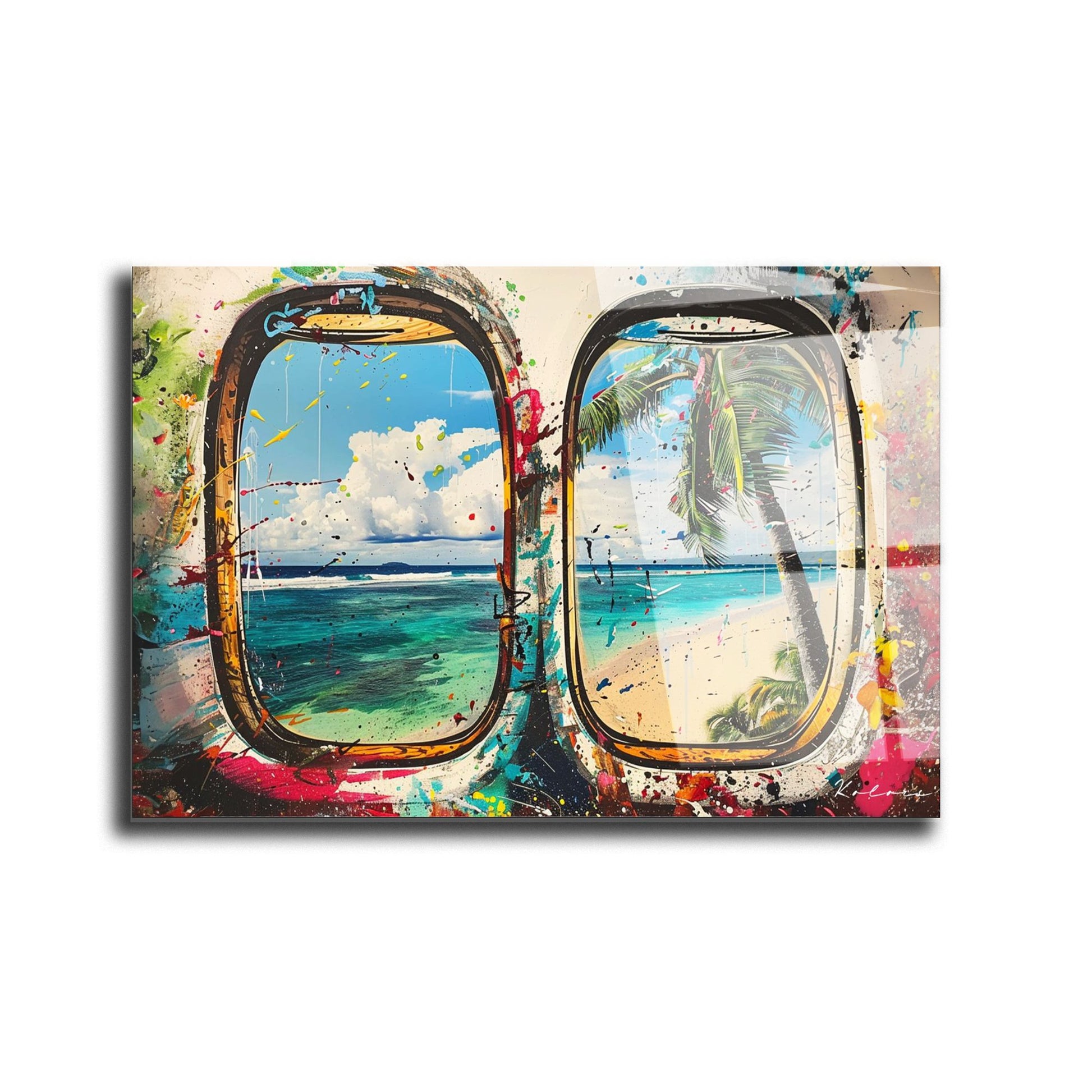 Tableau décoratif - Fenêtre d'avion Estivale - kolors brand