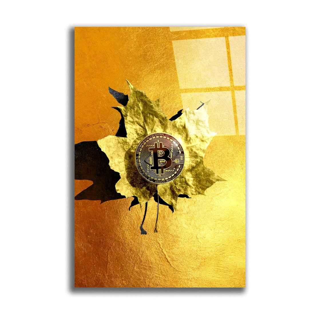 Tableau décoratif - Feuille BTC - kolors brand