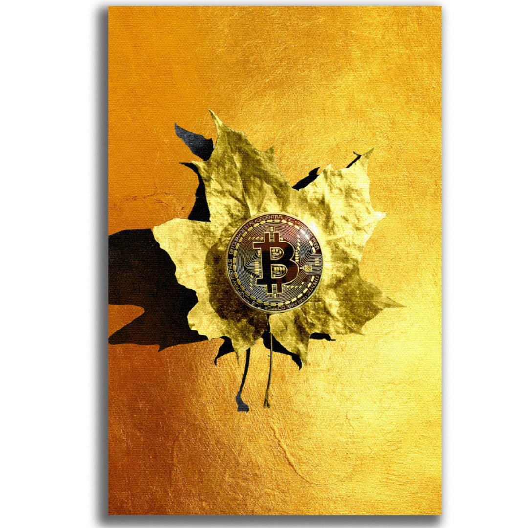 Tableau décoratif - Feuille BTC - kolors brand