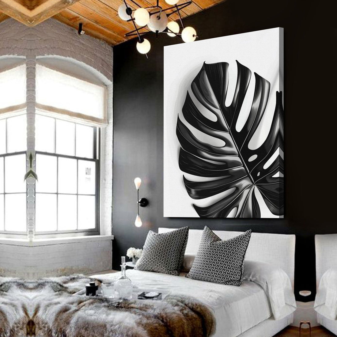 Tableau décoratif - Feuille noire 2 - kolors brand
