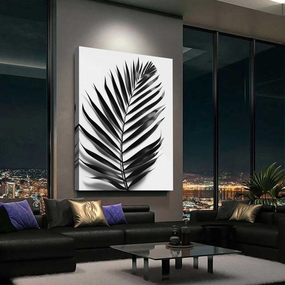 Tableau décoratif - Feuille noire 3 - kolors brand