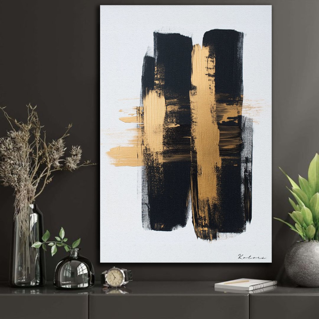 Tableau décoratif - Harmonie d’obsidienne et d’or - kolors brand