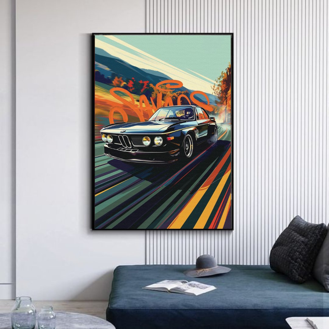 Tableau décoratif - Jouer le jeu - BMW classique - kolors brand
