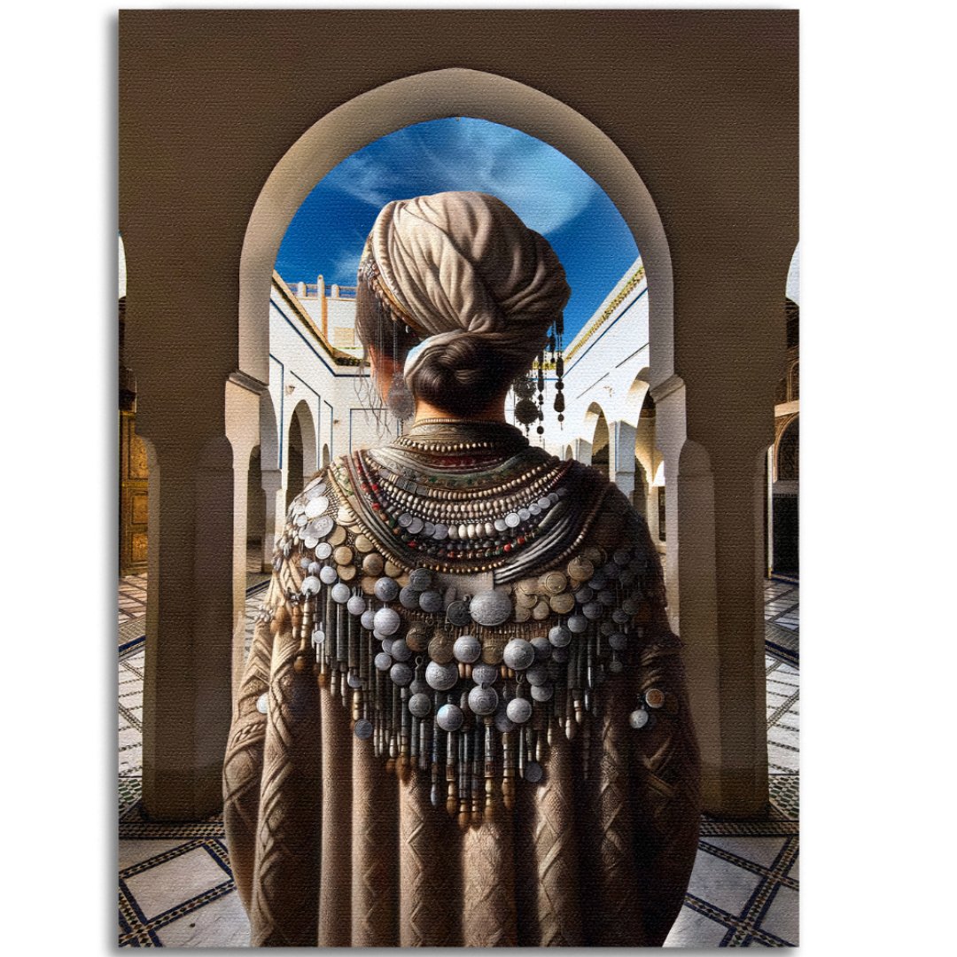 Tableau décoratif - La femme du Riad - Imprimé sur toile ou plexiglass ...