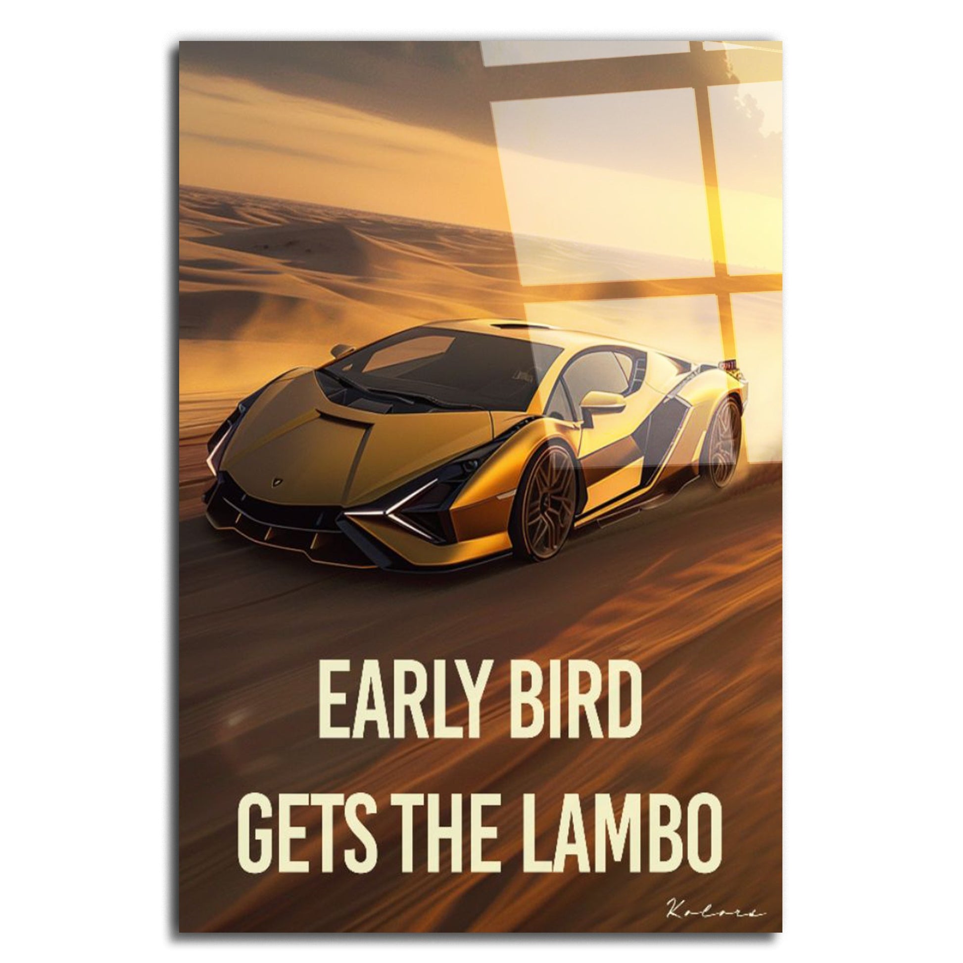 Tableau décoratif - Le lambo pour les lève - tôt - kolors brand