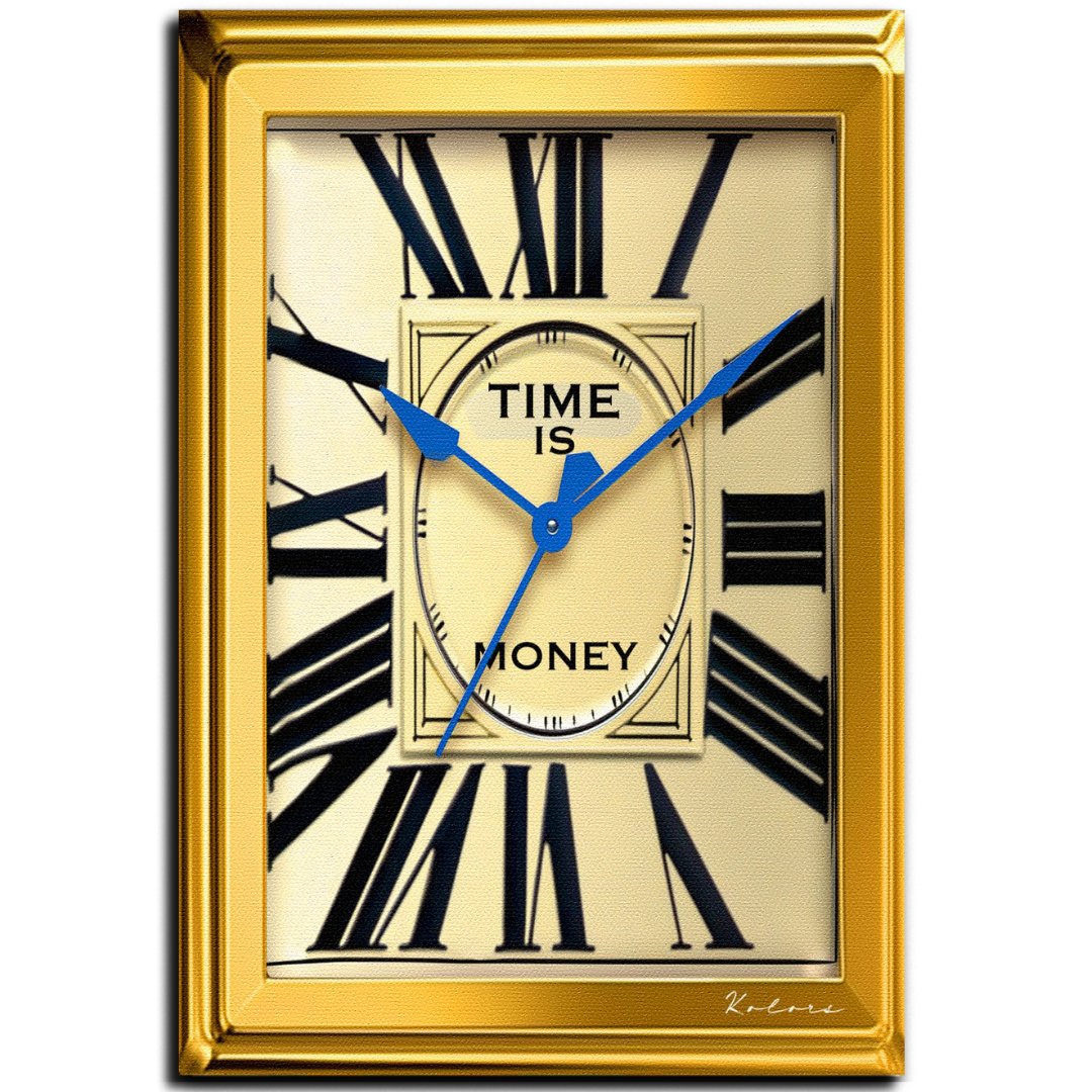 Tableau décoratif - Le temps, c'est de l'argent - kolors brand