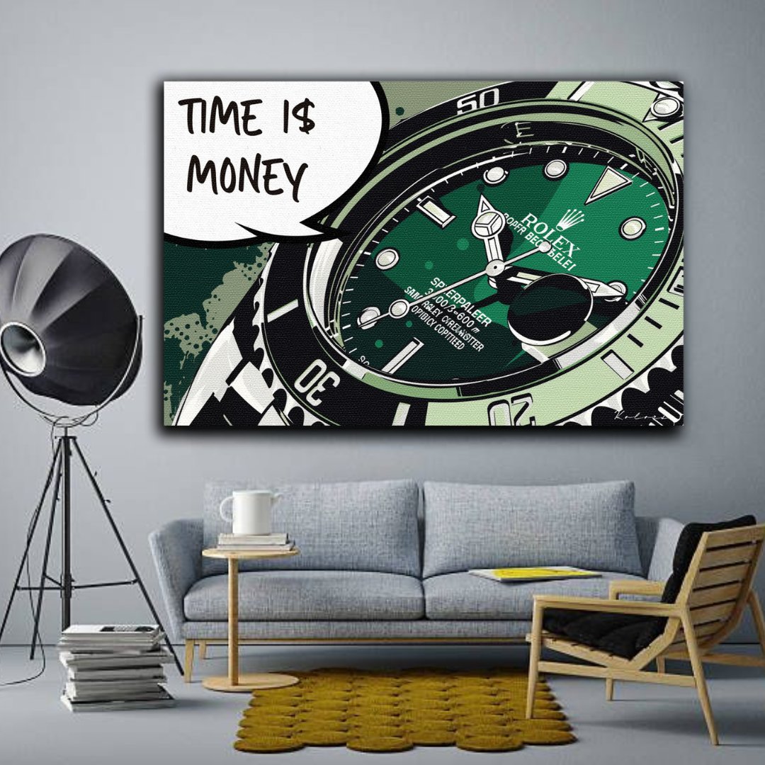 Tableau décoratif - Le temps, c'est de l'argent - kolors brand