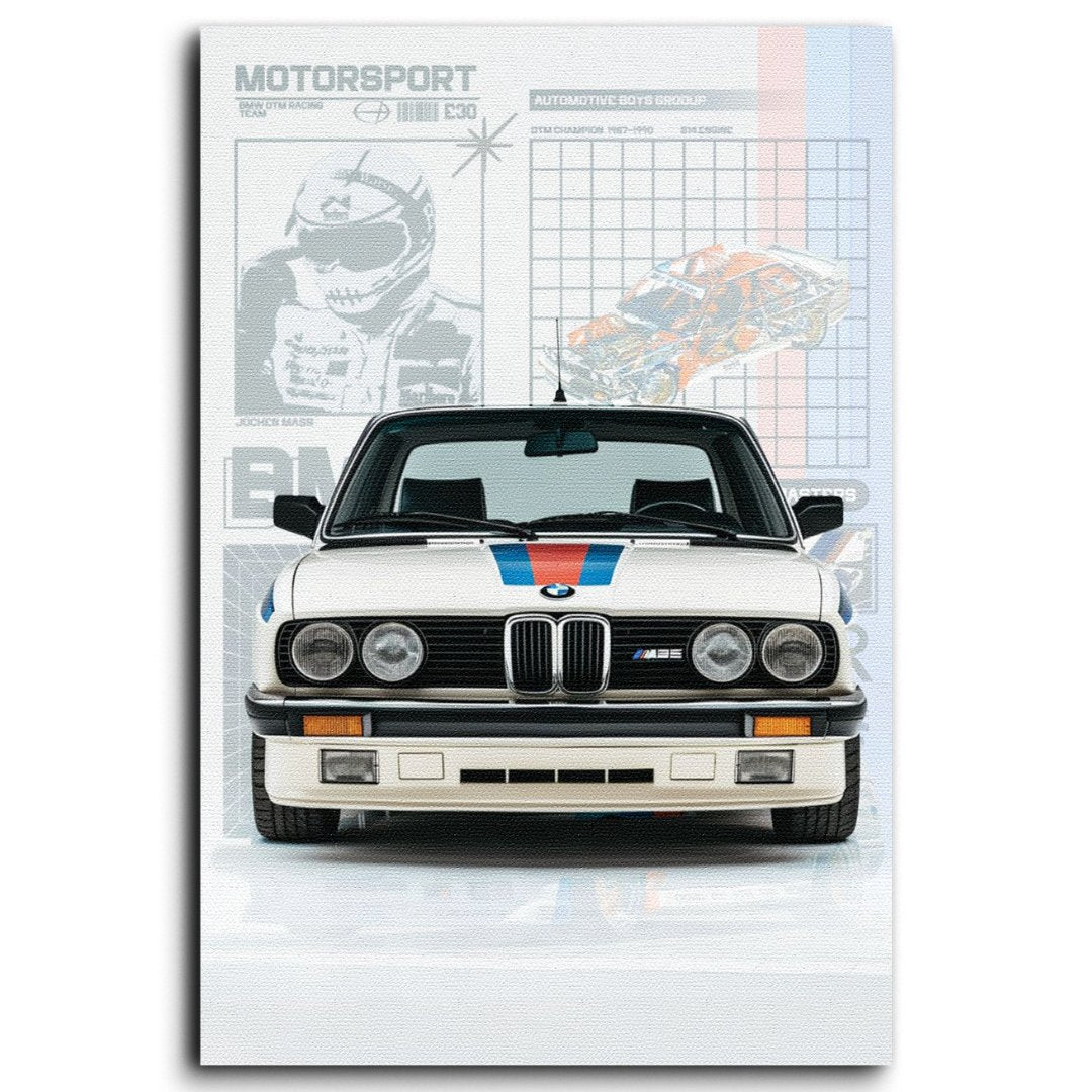 Tableau décoratif - Légendes du sport automobile - BMW E30 - kolors brand