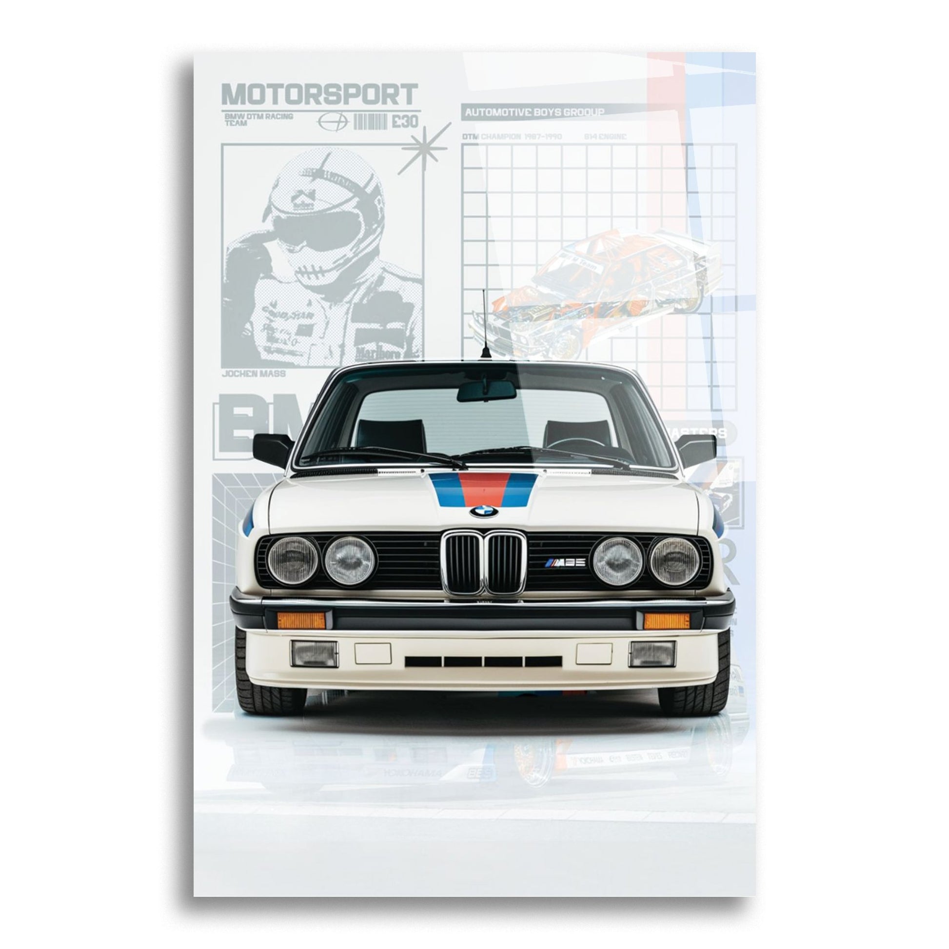 Tableau décoratif - Légendes du sport automobile - BMW E30 - kolors brand