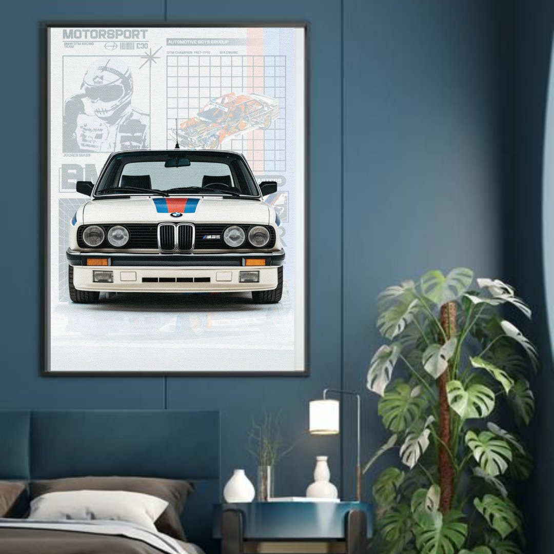 Tableau décoratif - Légendes du sport automobile - BMW E30 - kolors brand