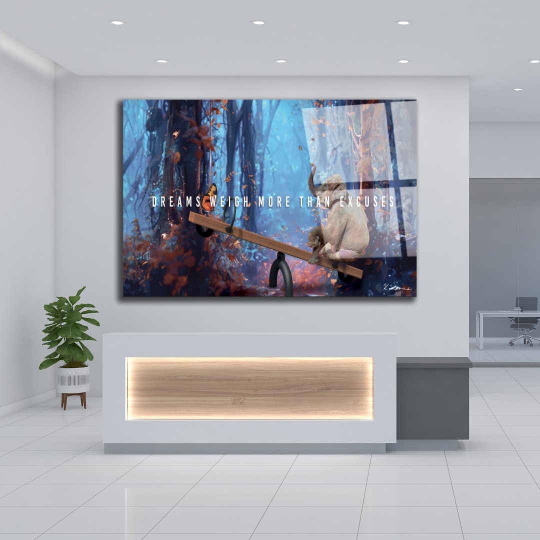 Tableau décoratif - Les rêves pèsent plus que les excuses - kolors brand