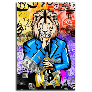 Tableau décoratif - Lion à succès - Pop art - kolors brand
