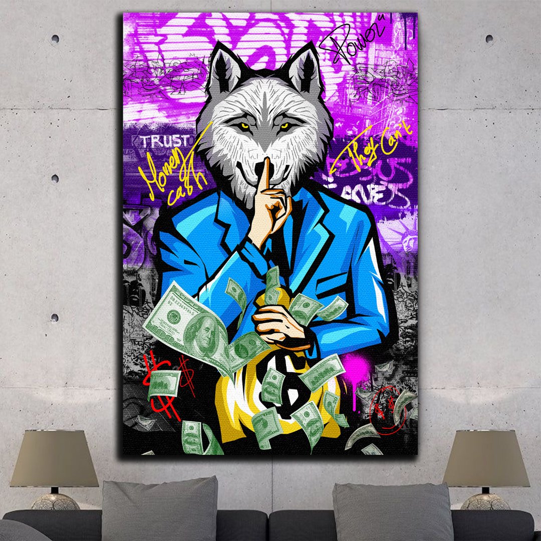 Tableau décoratif - Loup à succès - Pop art - kolors brand