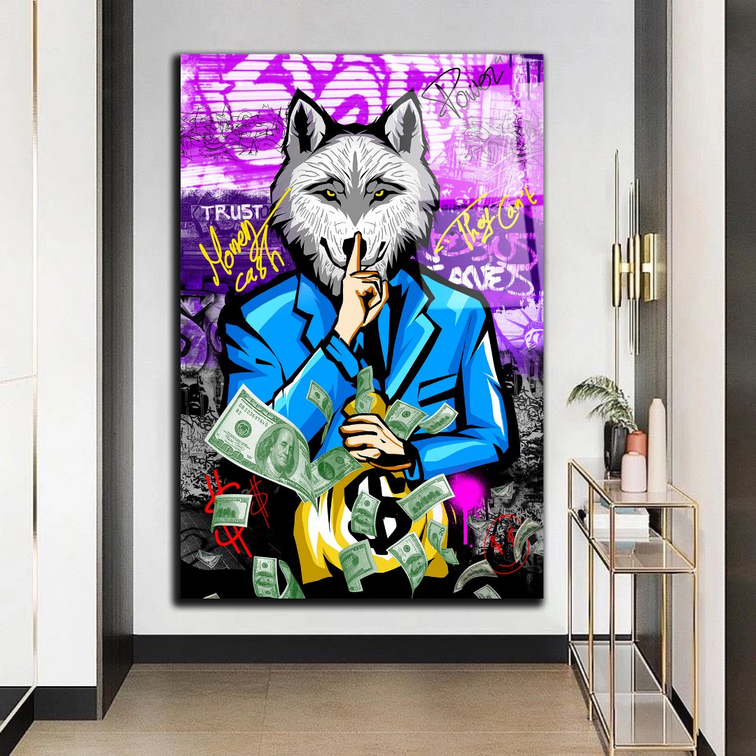 Tableau décoratif - Loup à succès - Pop art - kolors brand