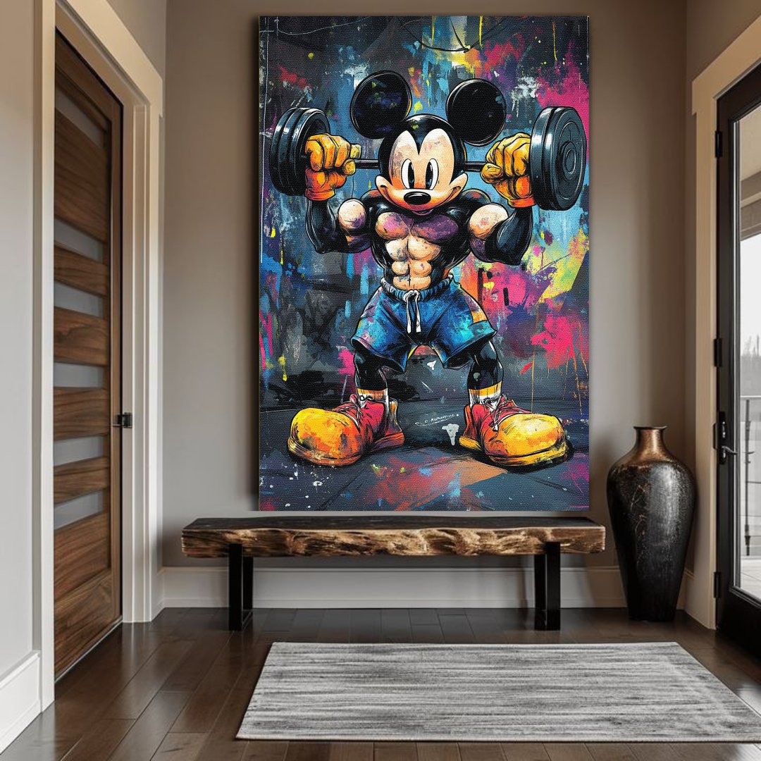 Tableau décoratif - Muscular Mickey Mouse - kolors brand