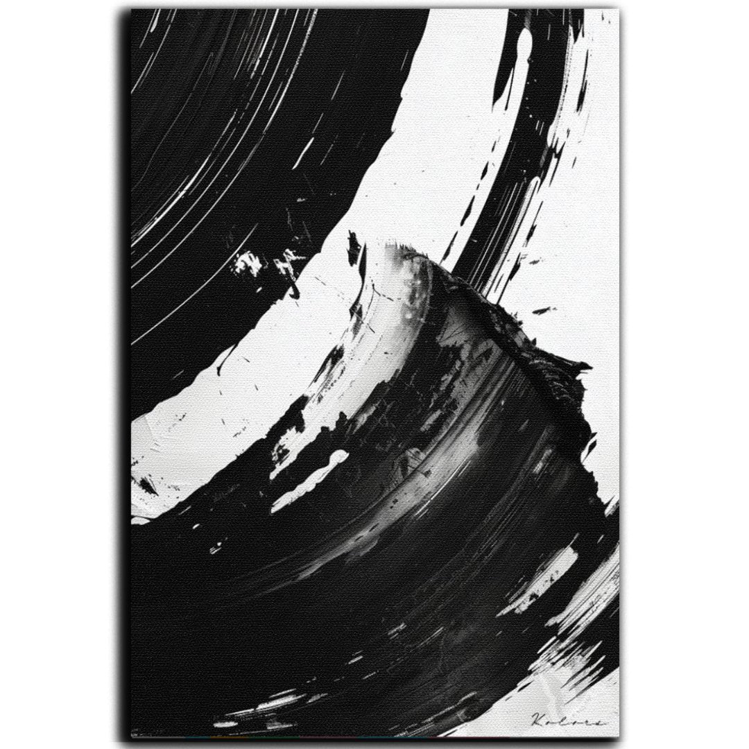 Tableau décoratif - Noir et blanc Abstrait - kolors brand