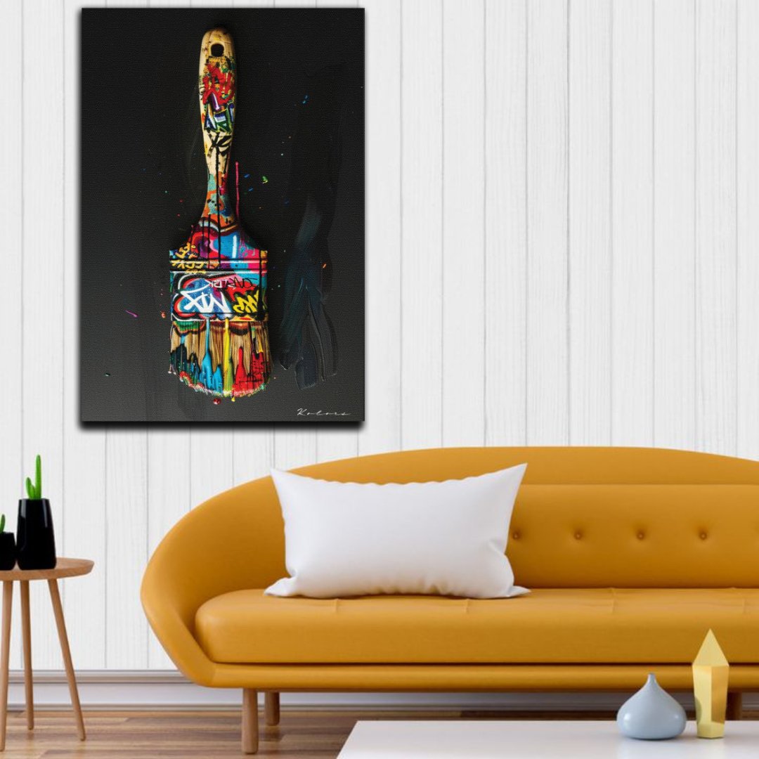 Tableau décoratif - Pinceau pop art V2 - kolors brand