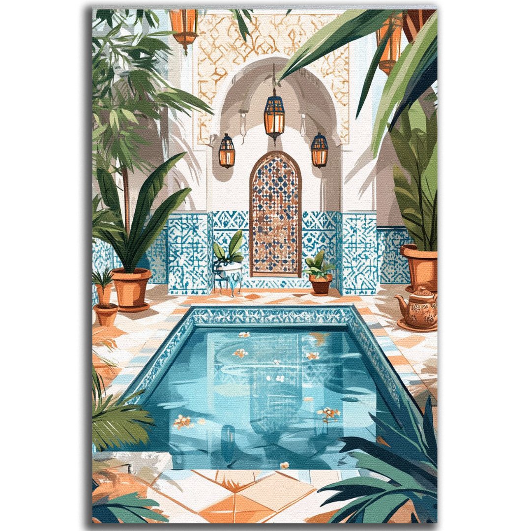 Tableau décoratif - Piscine du Paradis Marocain - kolors brand