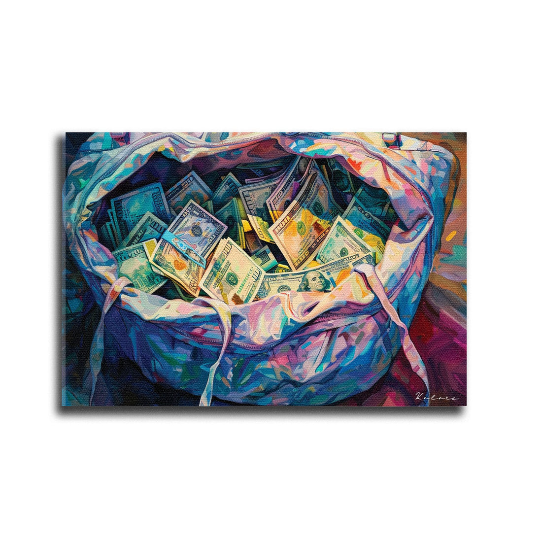 Tableau décoratif - Sac d'Argent Graffiti - kolors brand