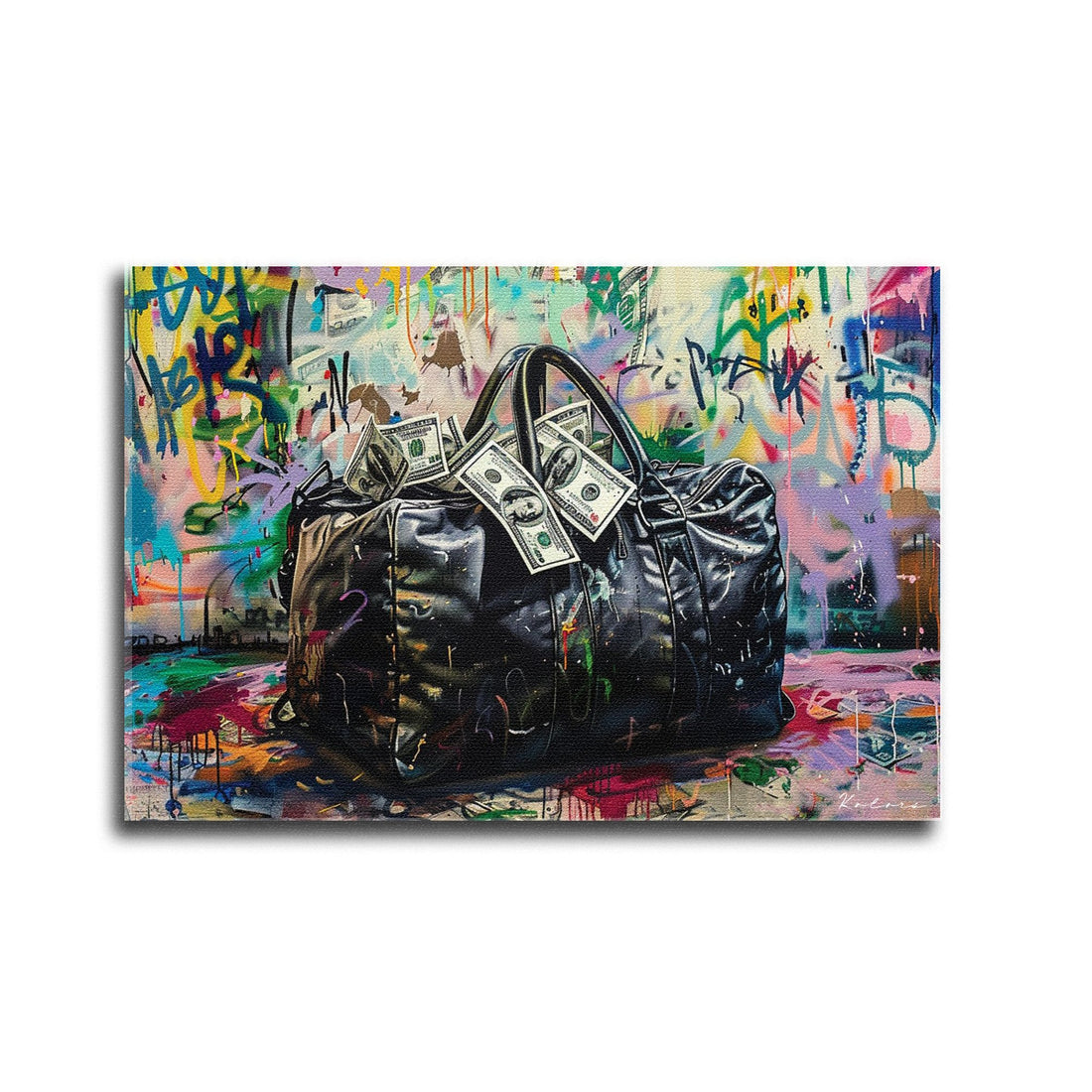 Tableau décoratif - Sac d'Argent Pop Art - kolors brand