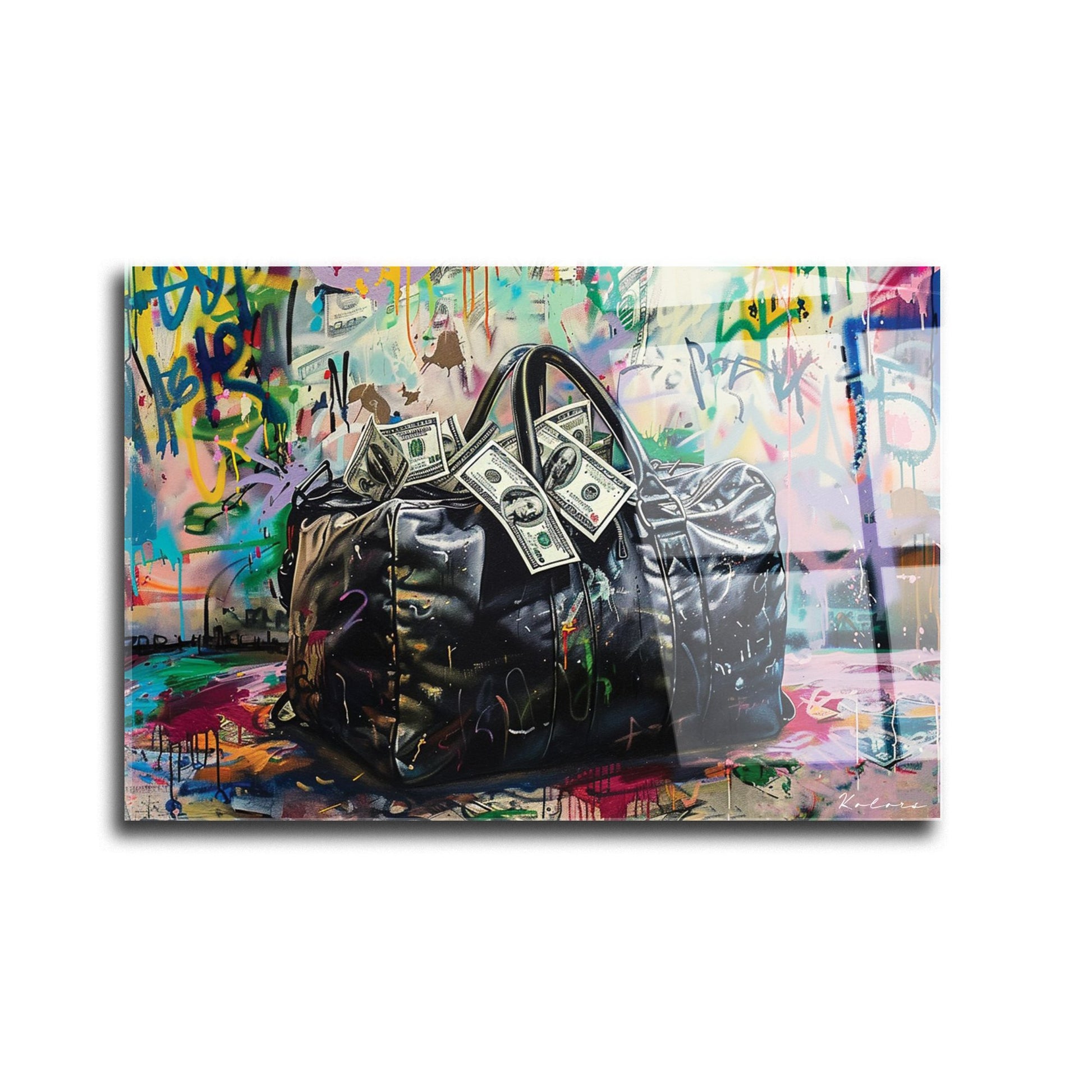 Tableau décoratif - Sac d'Argent Pop Art - kolors brand