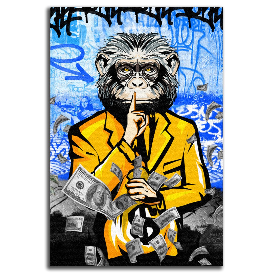 Tableau décoratif - Singe à succès - Pop art - kolors brand