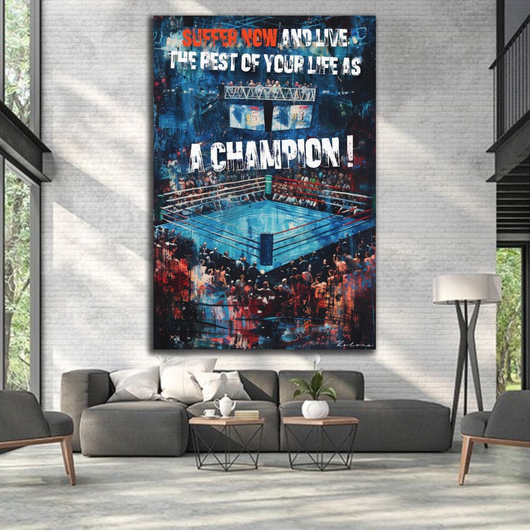 Tableau décoratif - Souffre Maintenant, Champion Pour la Vie - kolors brand