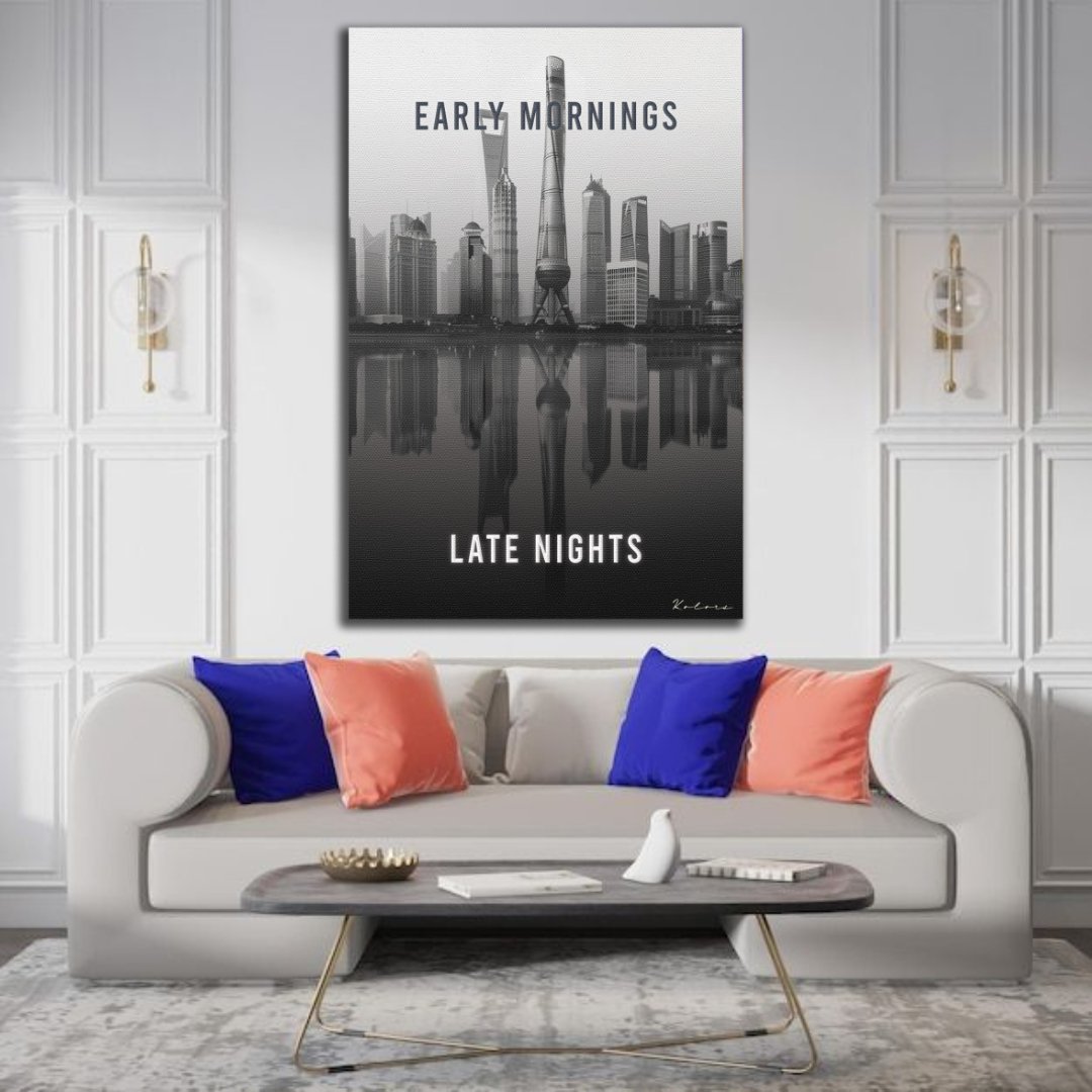 Tableau décoratif - Tôt le matin, Tard le soir - kolors brand