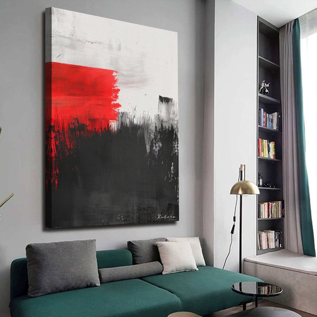 Decorative painting - Black and white Abstract