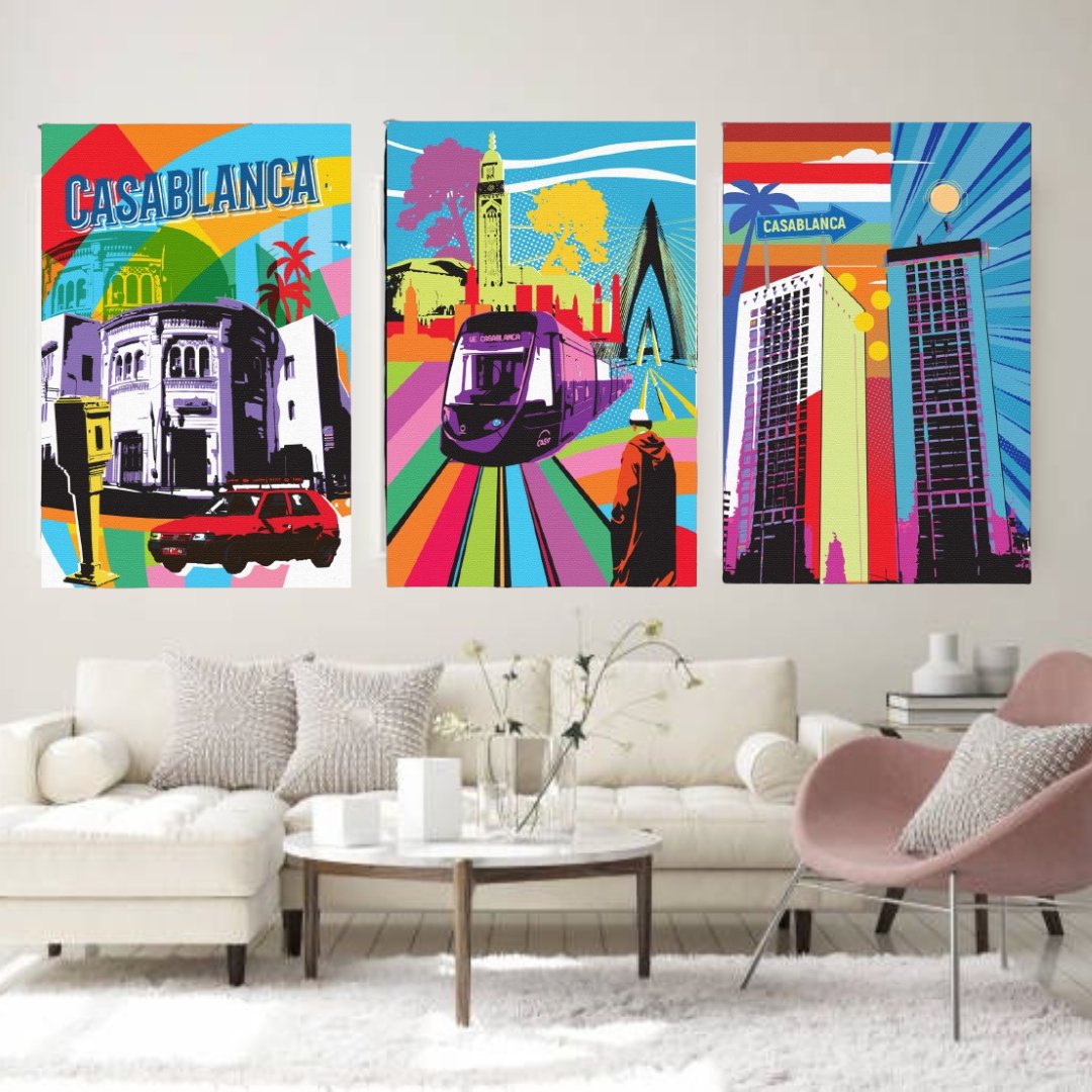 Tableaux décoratifs Pack - Casablanca trio - kolors brand