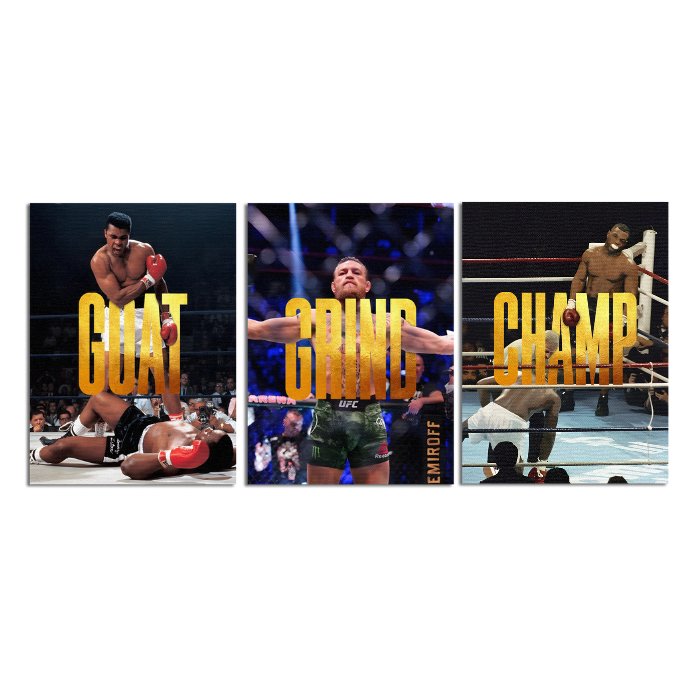 Tableaux décoratifs Pack - Champion's Grind TRIO - kolors brand
