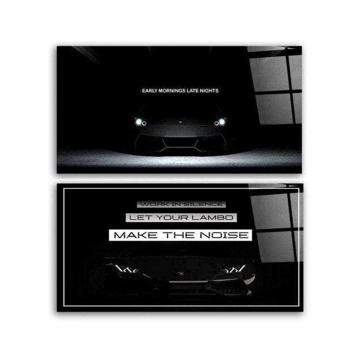 Tableaux décoratifs Pack - Citations de Lambo DUO - kolors brand