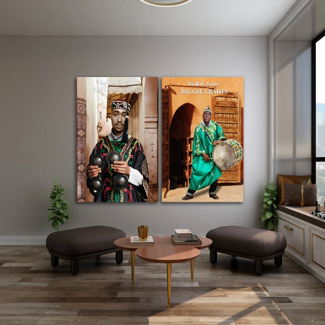 Tableaux décoratifs Pack - Duo Tupac & Biggy marocains - kolors brand