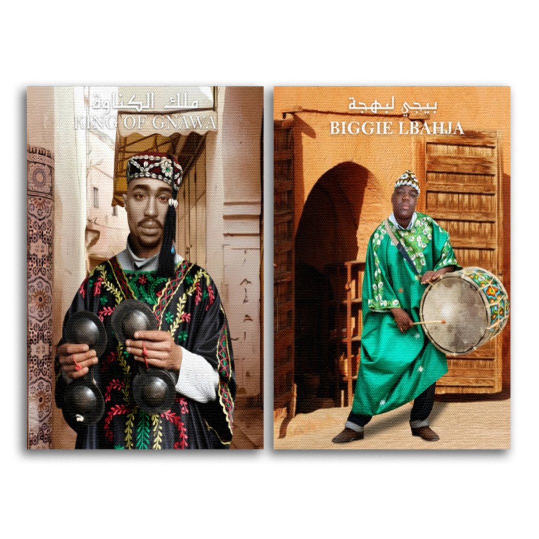 Tableaux décoratifs Pack - Duo Tupac & Biggy marocains - kolors brand