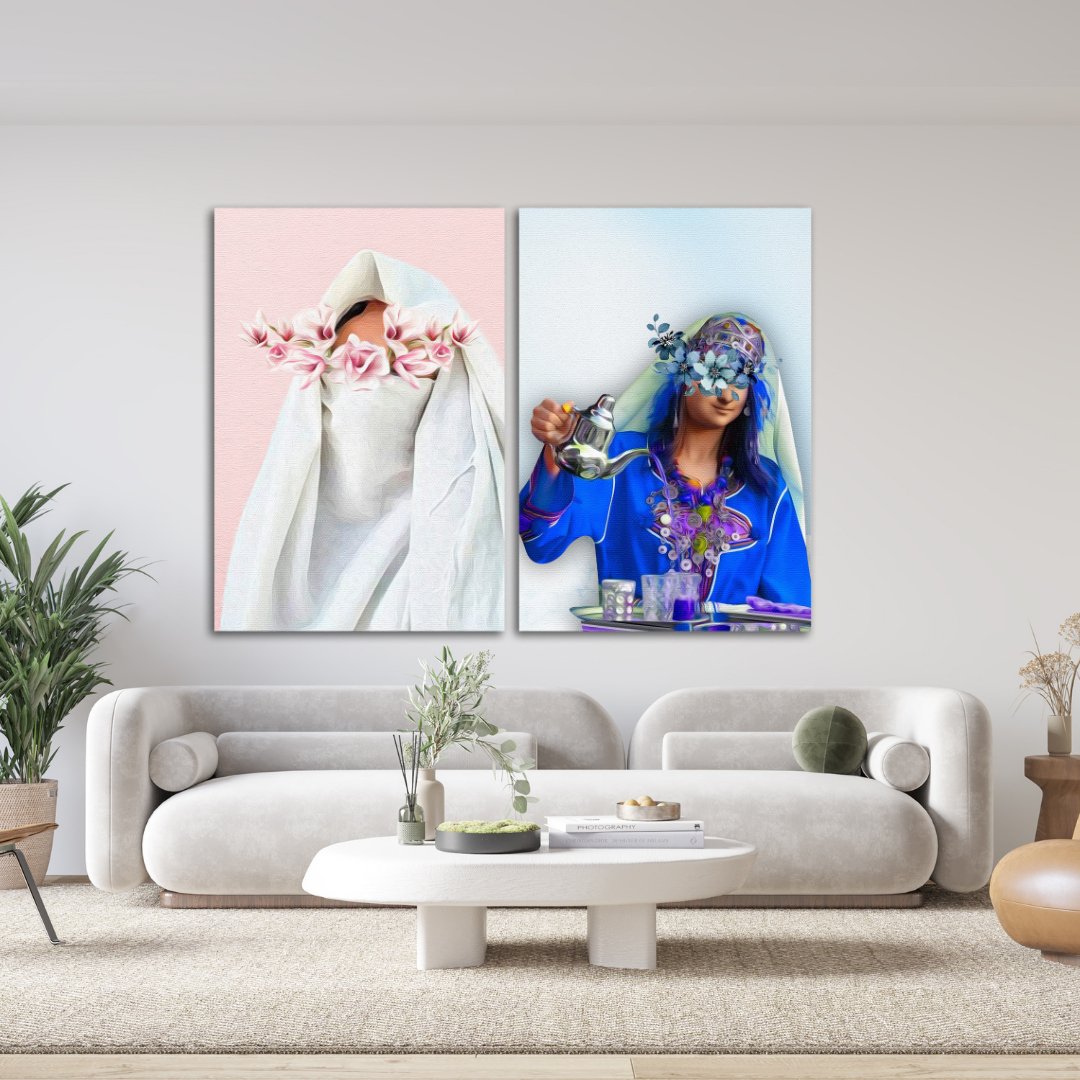 Tableaux décoratifs Pack - Flowers Duo - kolors brand
