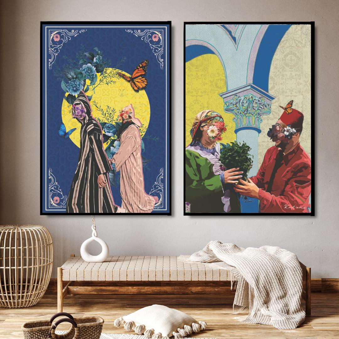 Tableaux décoratifs Pack - L'amour marocain - kolors brand