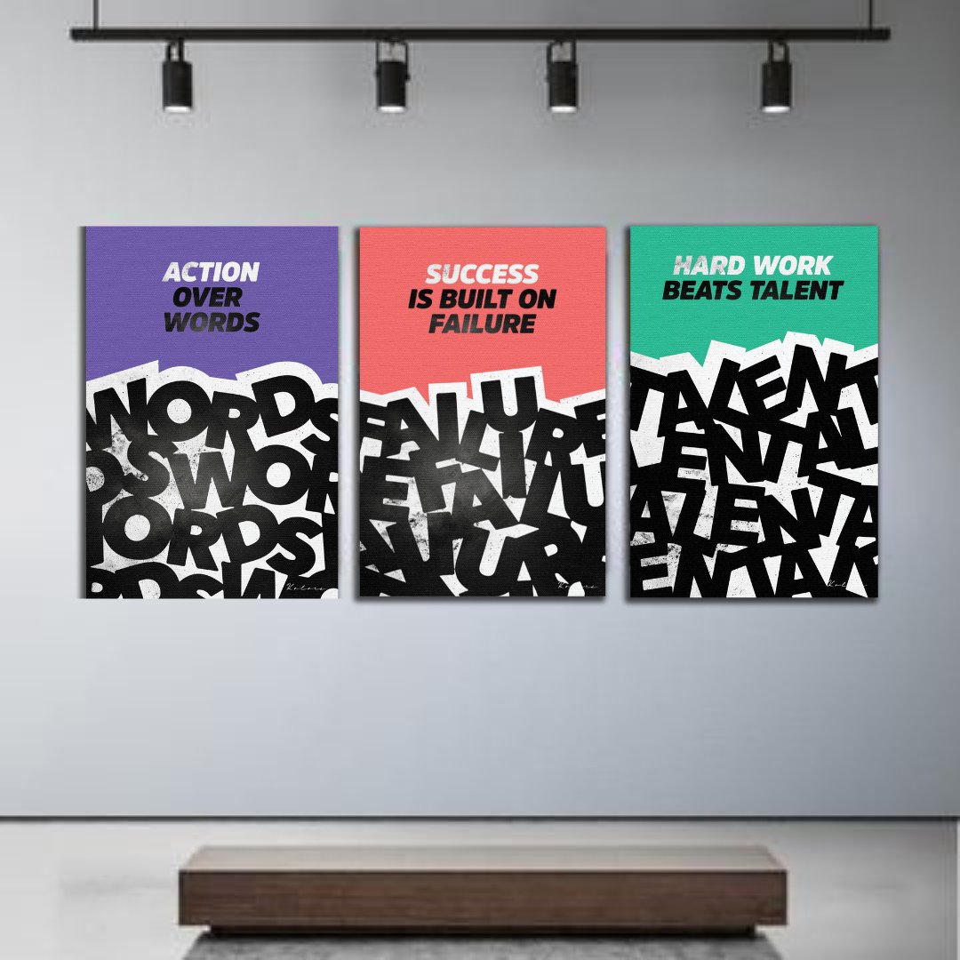 Tableaux décoratifs Pack - Les mots de pouvoir - kolors brand